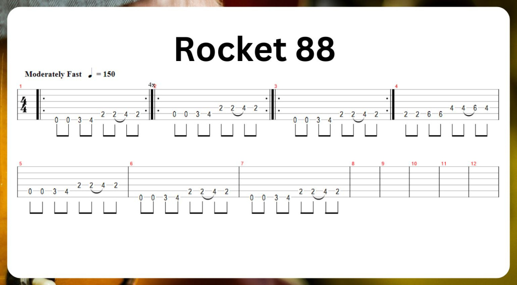 Rocket 88 Guitar TAB 