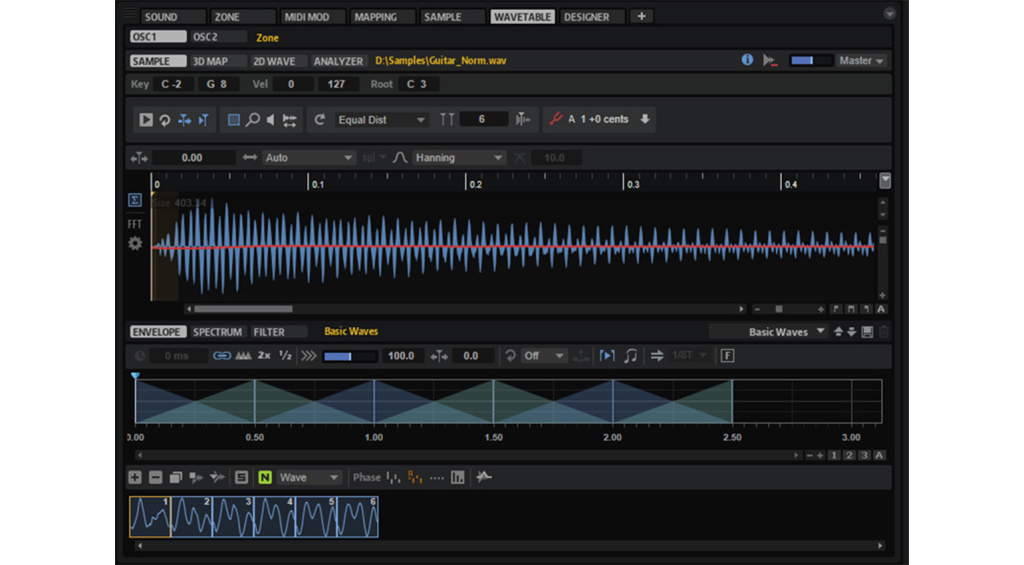 Steinberg HALion wavetable editor