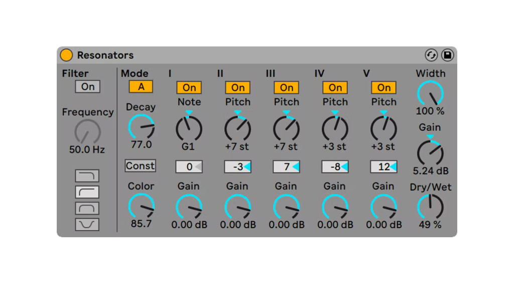 Stock DAW Plugins: Ableton Live Resonators