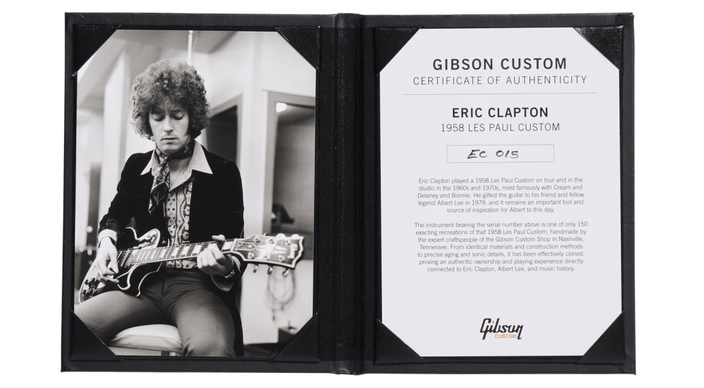 Gibson Eric Clapton 1958 Les Paul Certificate