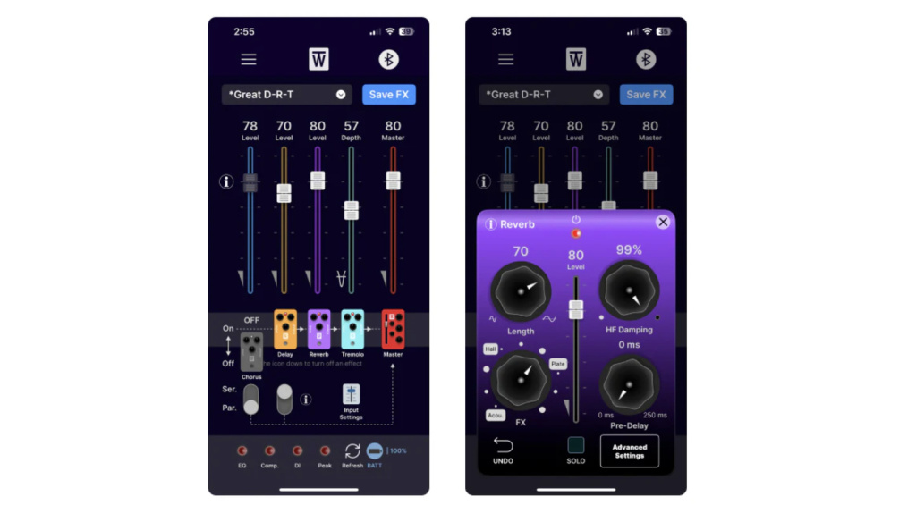 ToneWoodAmps 2 smartphone app