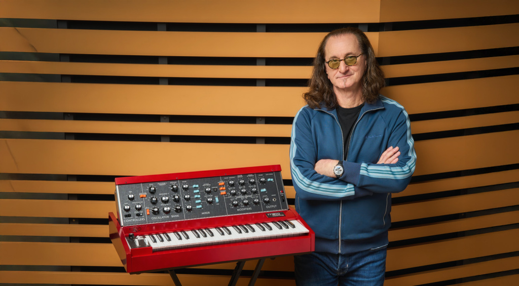 The geddy lee minimoog model d two great legends collide gearnews