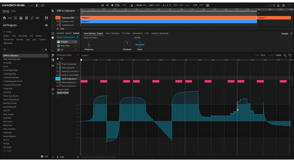 NI Maschine 3.4 Modulation Moving Ladder