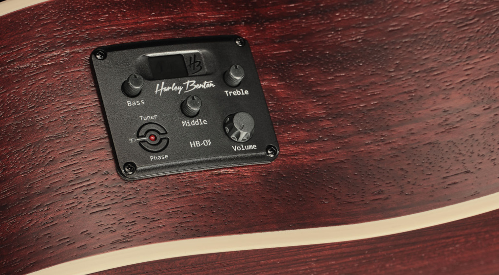 Tuner and three-band EQ included