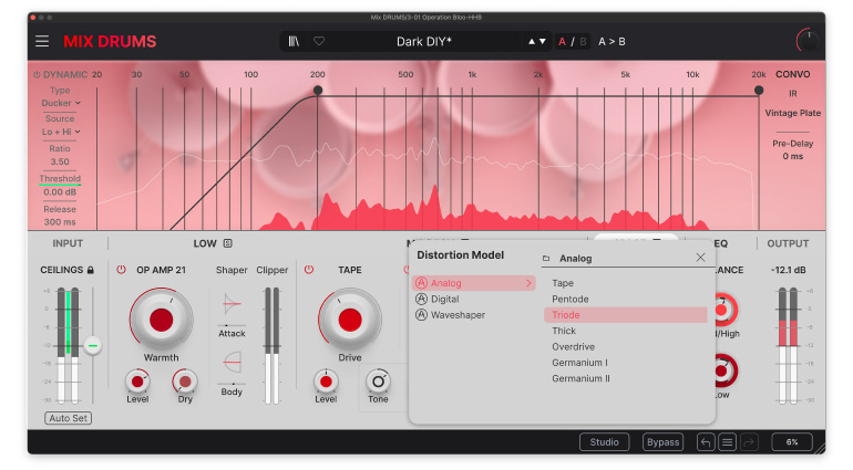 Arturia Mix DRUMS Distortion