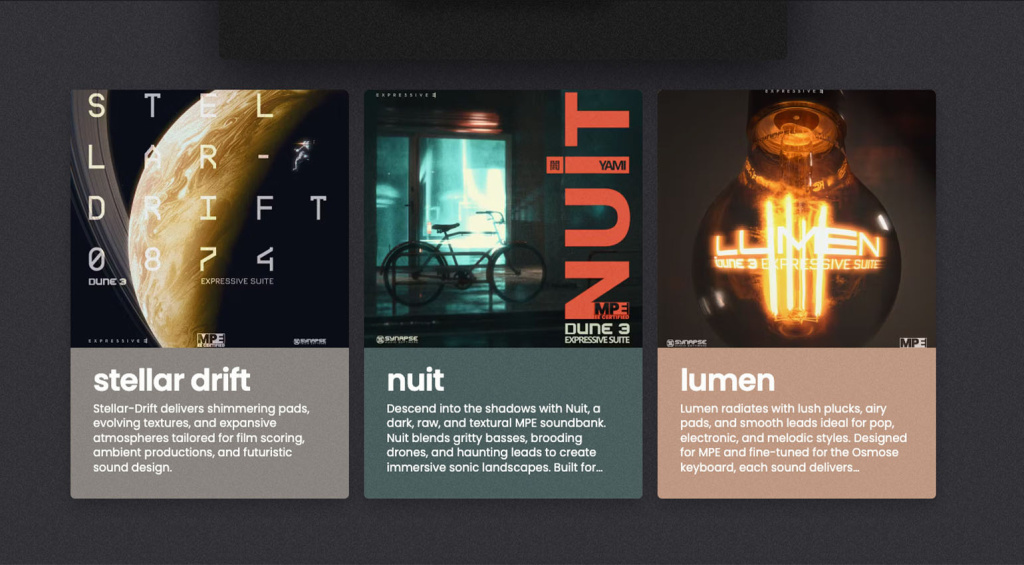 Expressive E Presets: Synapse Audio Dune 3