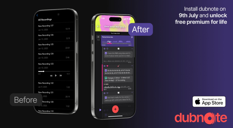 Vochlea Dubnote is Like Voice Memos, But Finally Made for Musicians! Free for 24h!