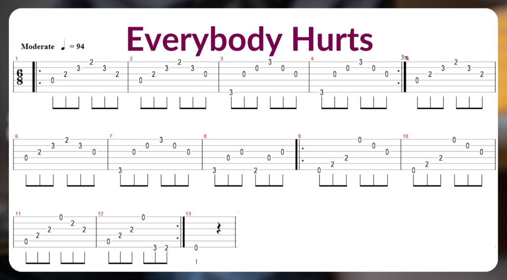 Everybody Hurts TAB gearnews 