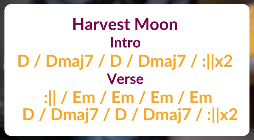 Harvest Moon Chords 