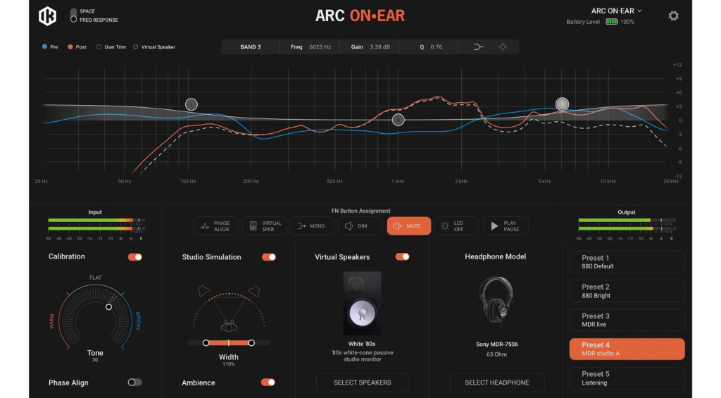 IK Multimedia ARC ON-EAR software