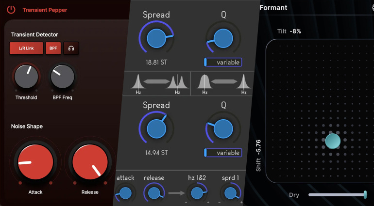 Transient Pepper, Filter4Tongue, Formant: Free Plugins of the Week