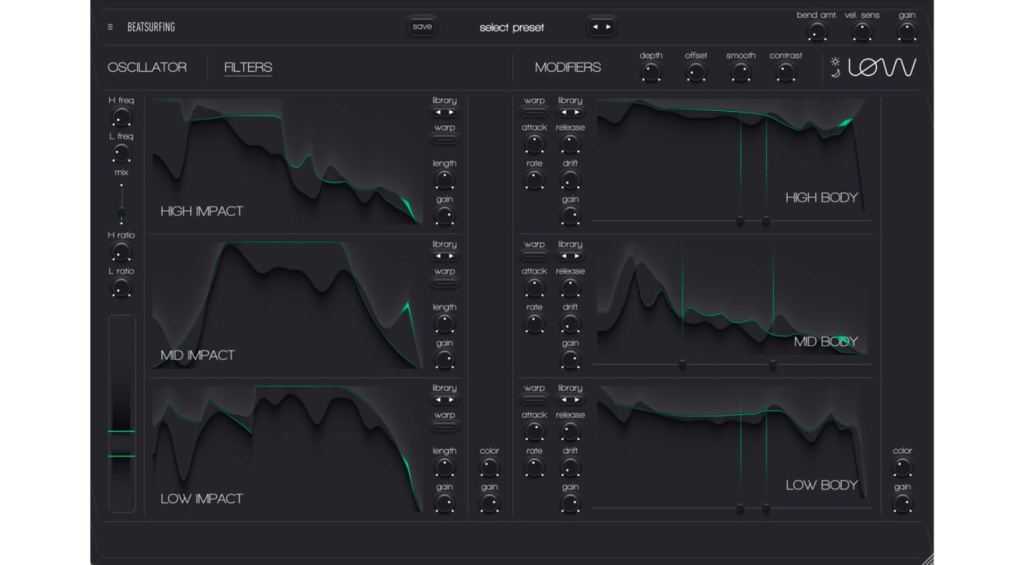 The bass synth and dark mode