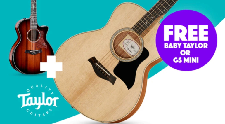 Acoustic Guitar Deal: Buy a Taylor and Get a Baby Taylor or GS Mini - for free!
