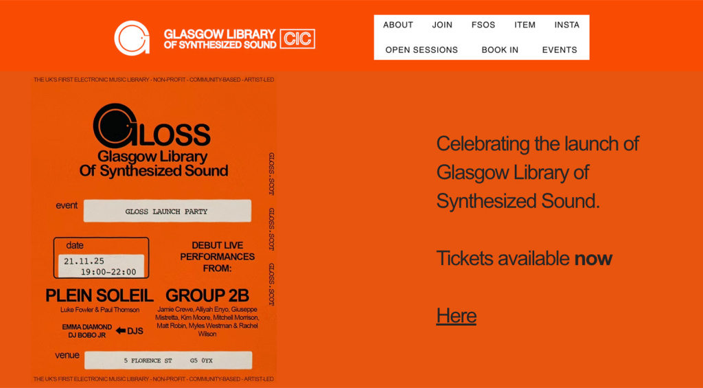 glasgow library of synthesised sound