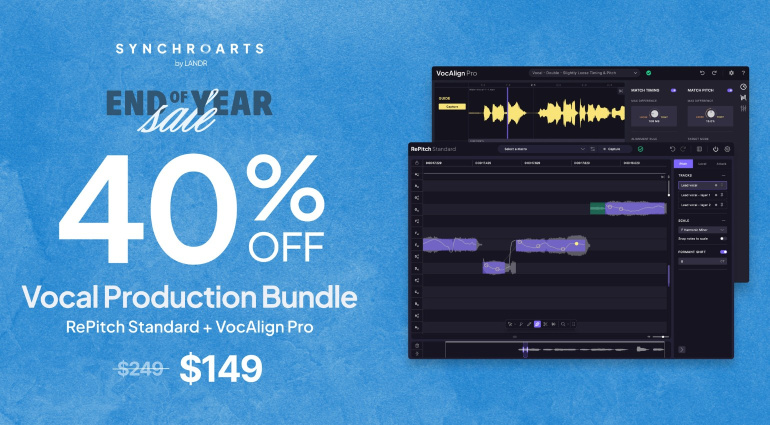 Synchro Arts Vocal Production Bundle: Get Professional Vocal Editing with a $100 Discount!