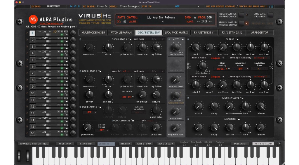 Aura Plugins Access Virus Editor