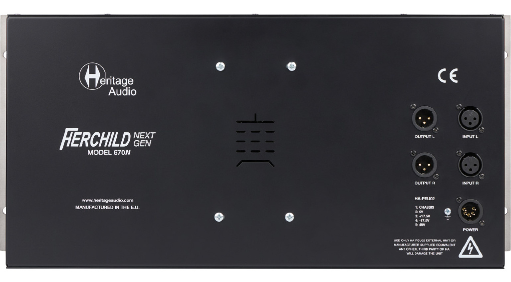 Heritage Audio Herchild Next Gen 670N Rear panel