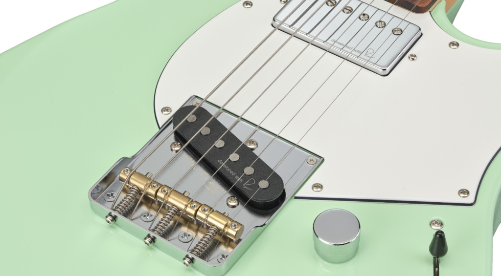 Puente Gotoh y pastilla single coil Reflectone · Fuente: Yamaha
