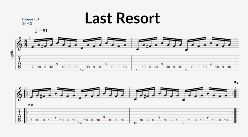Last Resort Advanced Guitar Riffs 
