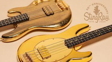 Music Man 50th Anniversary Stingray: Double Gold
