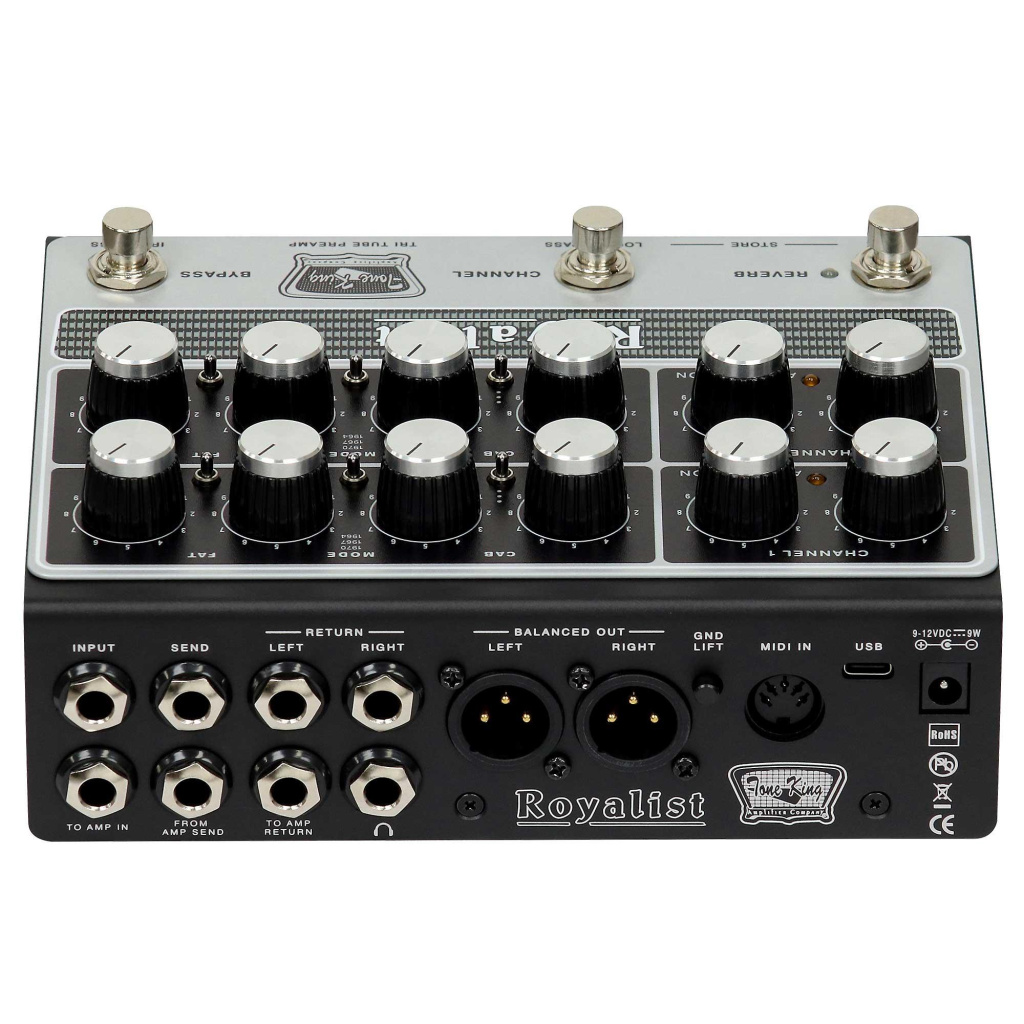 Tone King Royalist Tube Preamp Pedal Connectivity