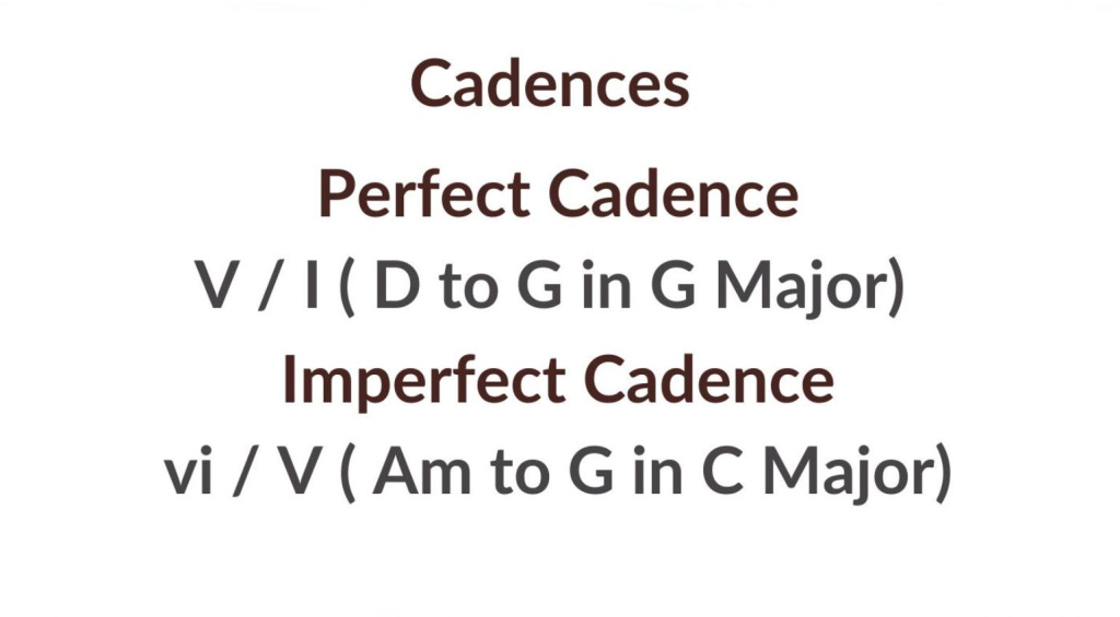 Cadences for songwriting 