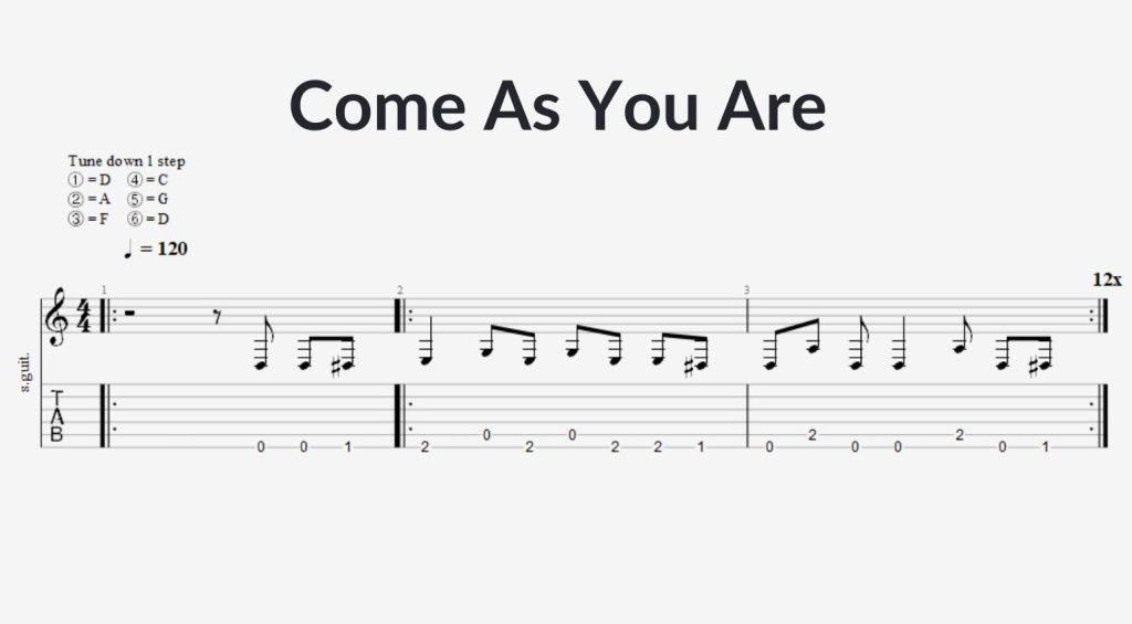 Come As You Are TAB 