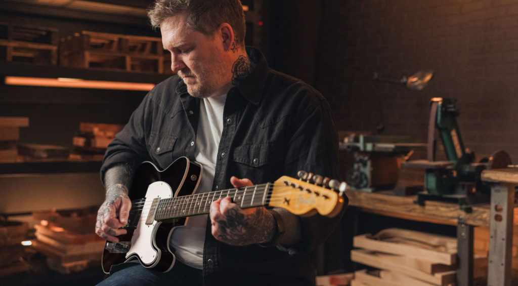 Brian Fallon and his signature Telecaster