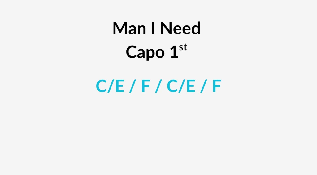 Man I Need guitar chords