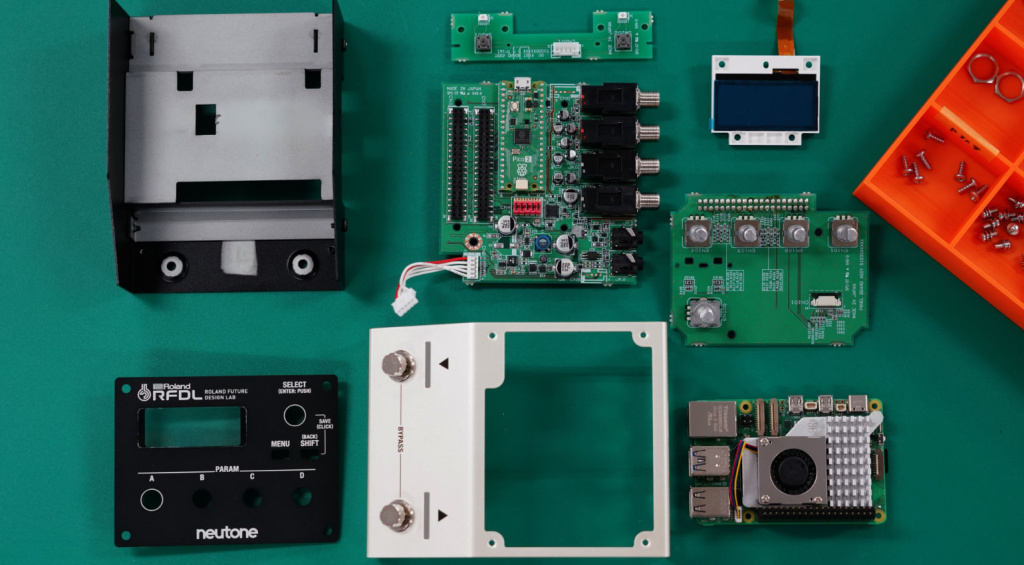 The pedal contains a Raspberry Pi 5