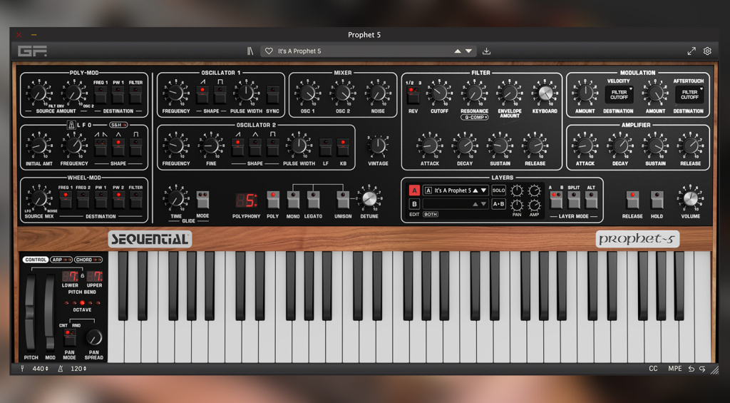 GForce Software Prophet~5