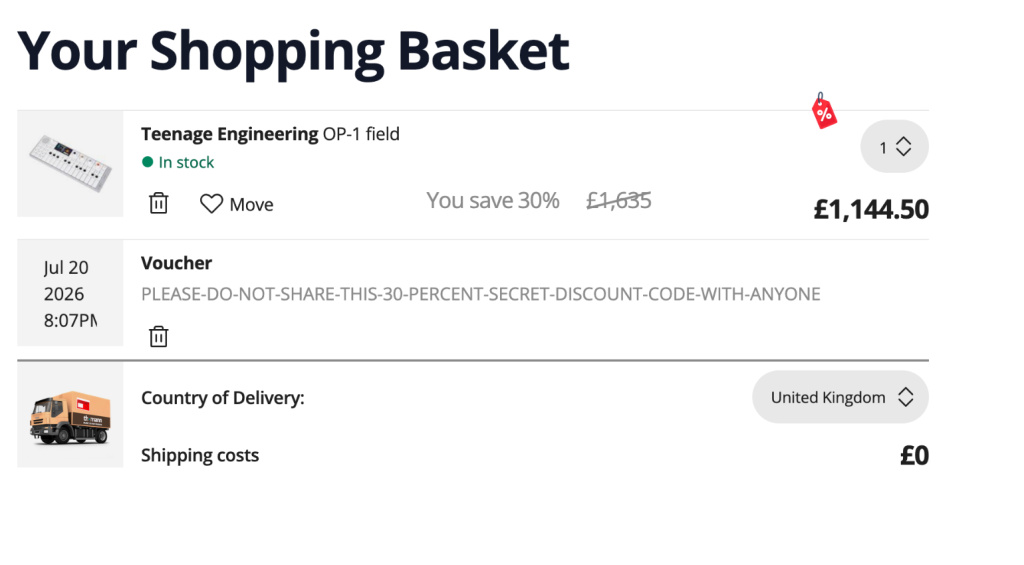 30% off of OP-1 Field! 