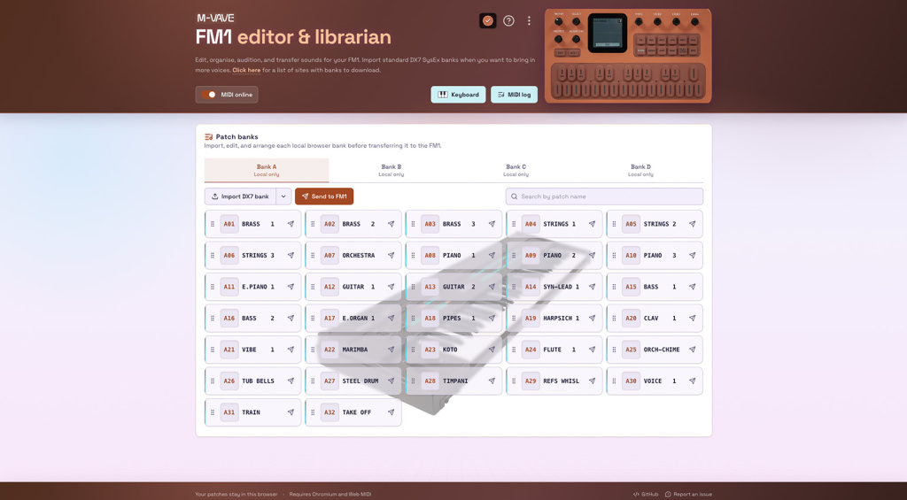 M-VAVE FM-1 Editor