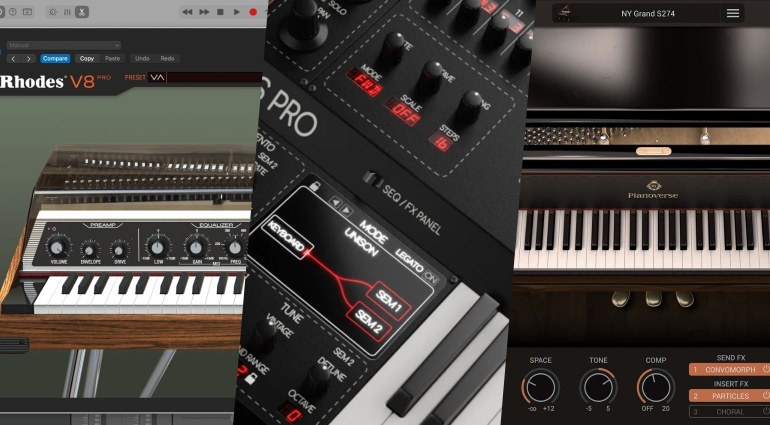 Rhodes V8 Pro, GForce Oberheim TVS Pro, IK Multimedia Pianoverse MAX: 3 Strong Plugin Deals for Electric Piano, Duophonic Synth, and Grand Piano