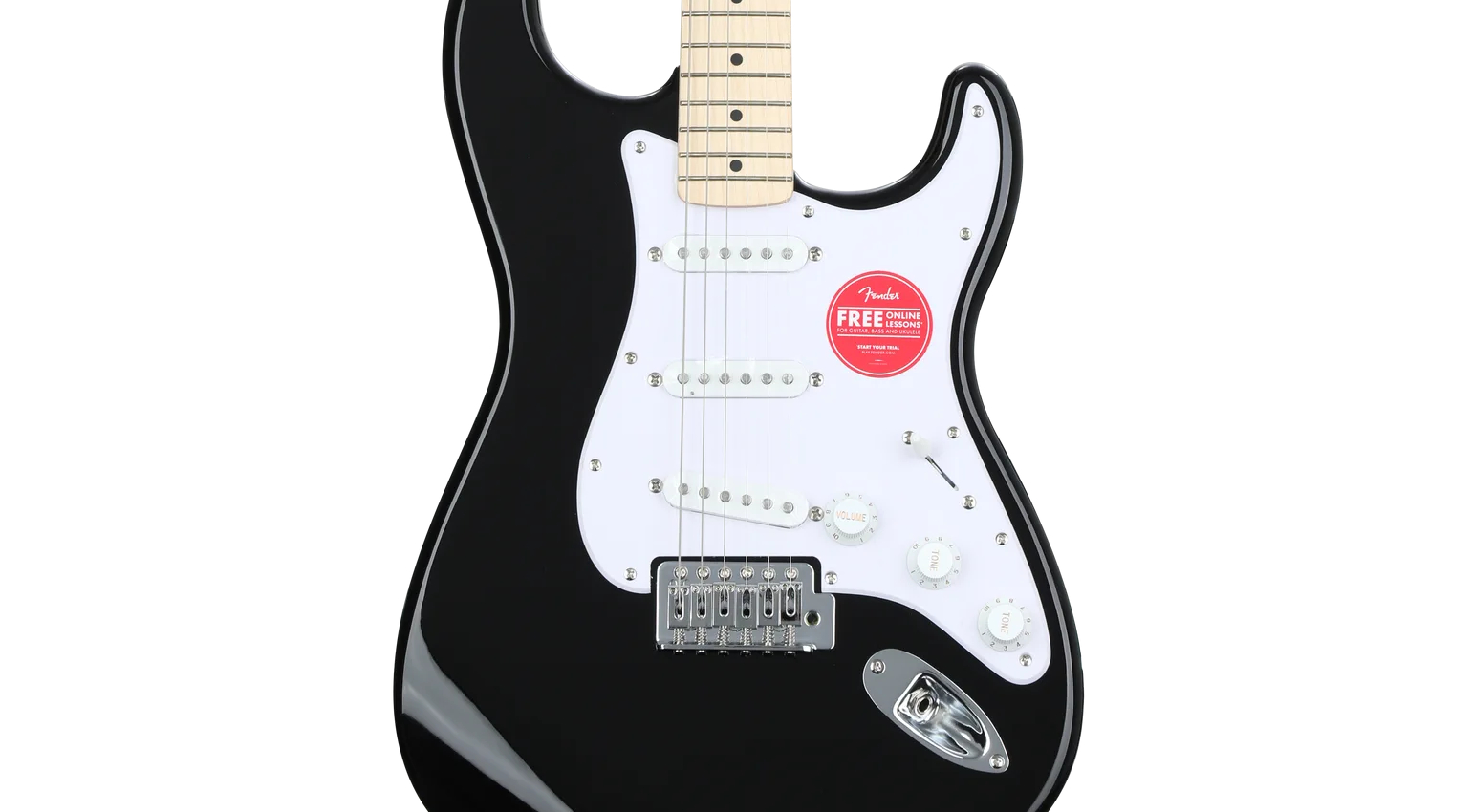 Squier Sonic Stratocaster Electric Guitar - Black with Maple Fingerboard