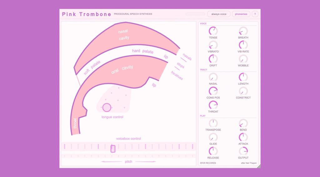 Pink Trombone Plugin