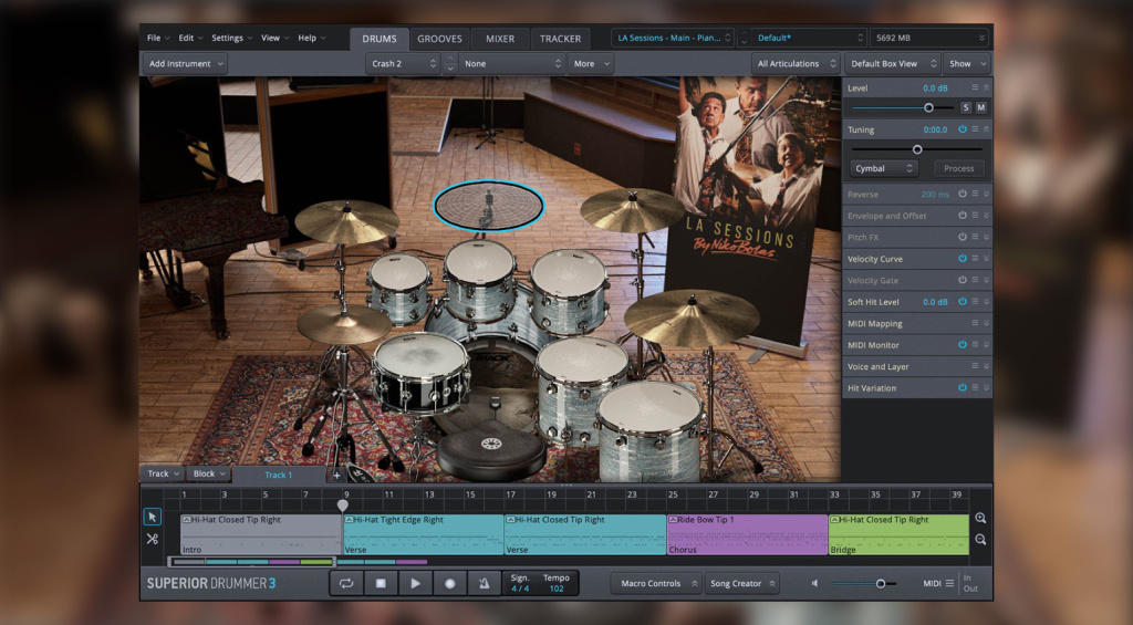 L.A. Sessions SDX for Superior Drummer 3