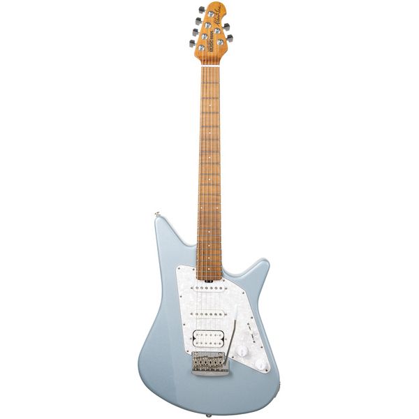 Ernie Ball Music Man Albert Lee HSS Electric Guitar - Firemist Silver
