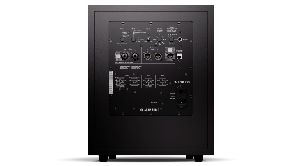 ADAM Audio Sub10 PRO and Sub8 PRO Connectivity