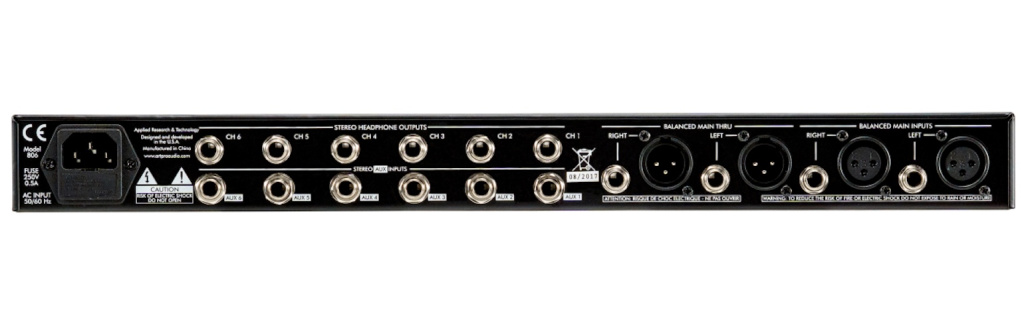 ART HeadAmp6Pro Rear panel