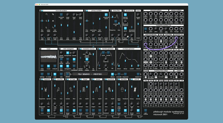 Pittsburgh Modular Microvolt 3901: An East Meets West Modular Synth Plugin